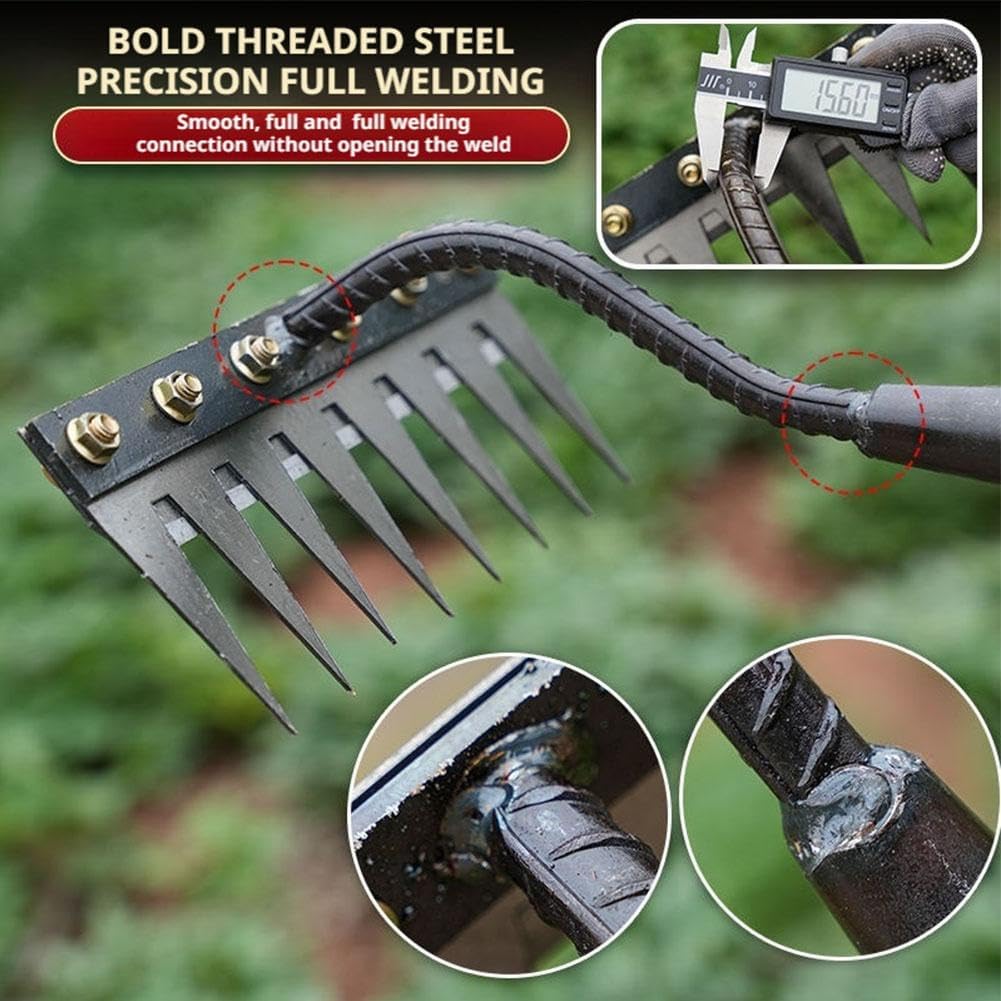 5/6/7/8 Teeth Metal Rake Garde - Agriculture Farming Hand Tools ulasan dan harga