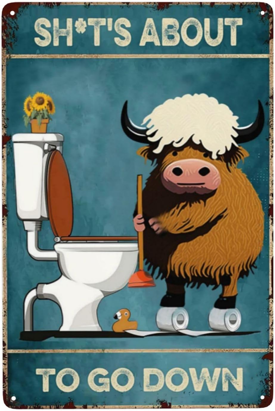 Farmhouse Cow Metal Poster 8X1 - Agriculture Farm House ulasan dan harga