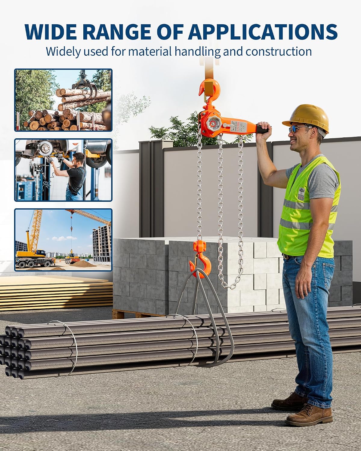 Manual Lever Chain Hoist with  - Farming Jobs ulasan dan harga