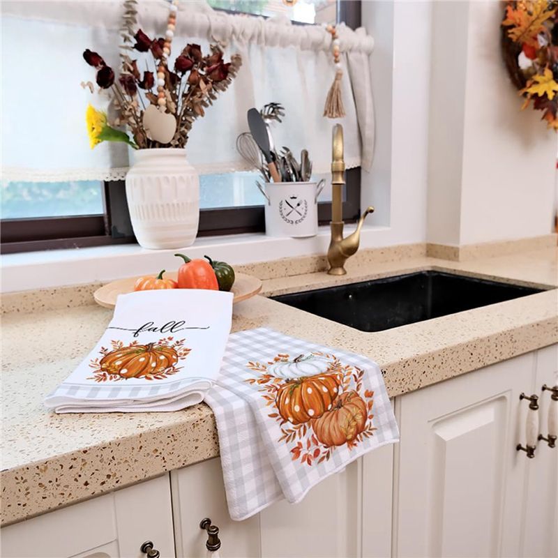 DT15 6PCS Fall Kitchen Towels  - Agriculture Farm House ulasan dan harga